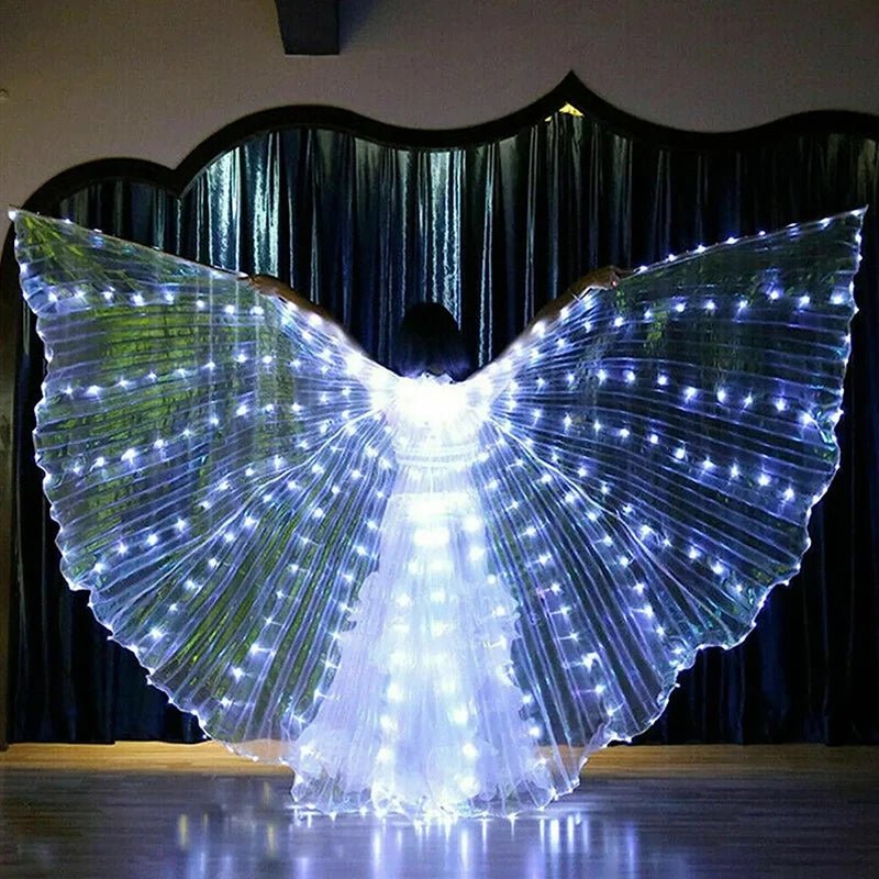 LED Luminous Butterfly Dance Wings Cloak Fluorescent Shows Performance Grand Event Dancing Atmosphere Props Led Luminous Cloak