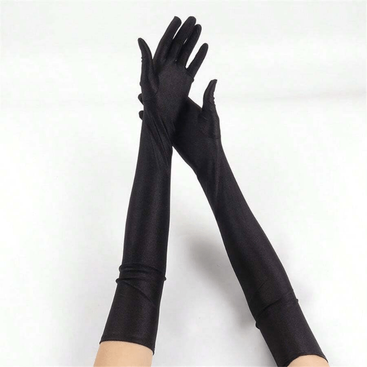 Lycra Gloves For Women, Thin Long Breathable Elastic Solid - Colored Gloves For Stage Performance, Opera, Party, Sunscreen - Lolli World Marketplace