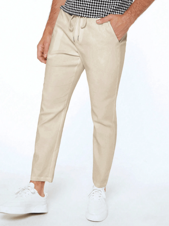 Manfinity Basics Men'S Casual Drawstring Waist Pants - Lolli World Marketplace