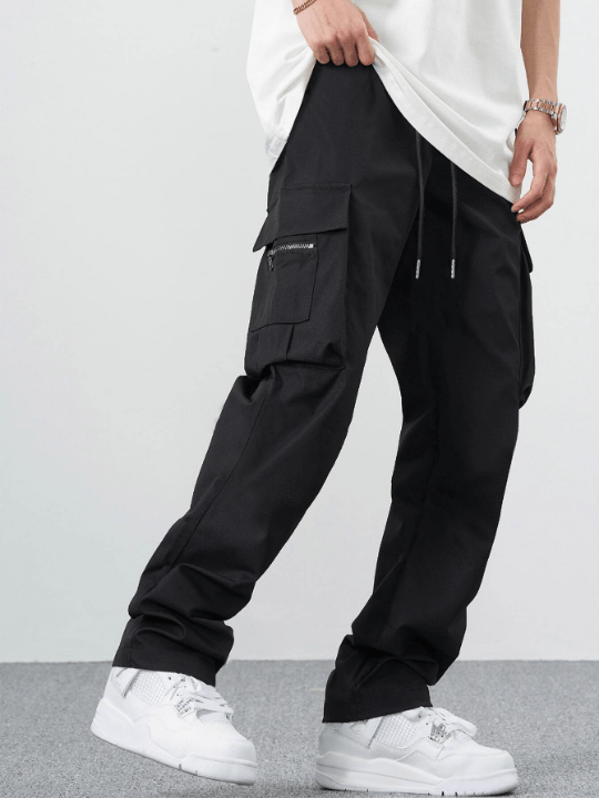 Manfinity EMRG Loose Men's Cargo Pants With Drawstring Waist - Lolli World Marketplace