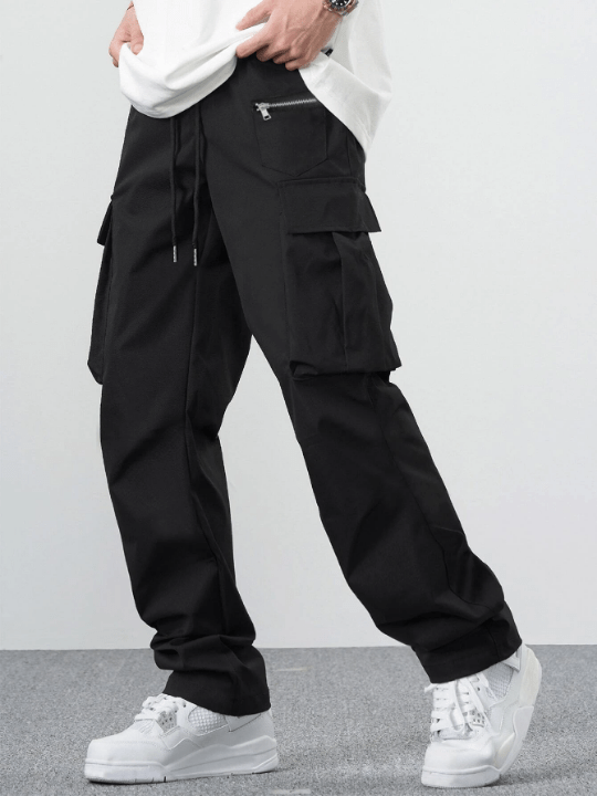 Manfinity EMRG Loose Men's Cargo Pants With Drawstring Waist - Lolli World Marketplace