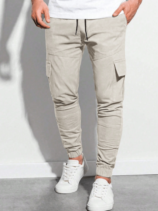 Manfinity EMRG Men Flap Pocket Drawstring Waist Cargo Pants - Lolli World Marketplace
