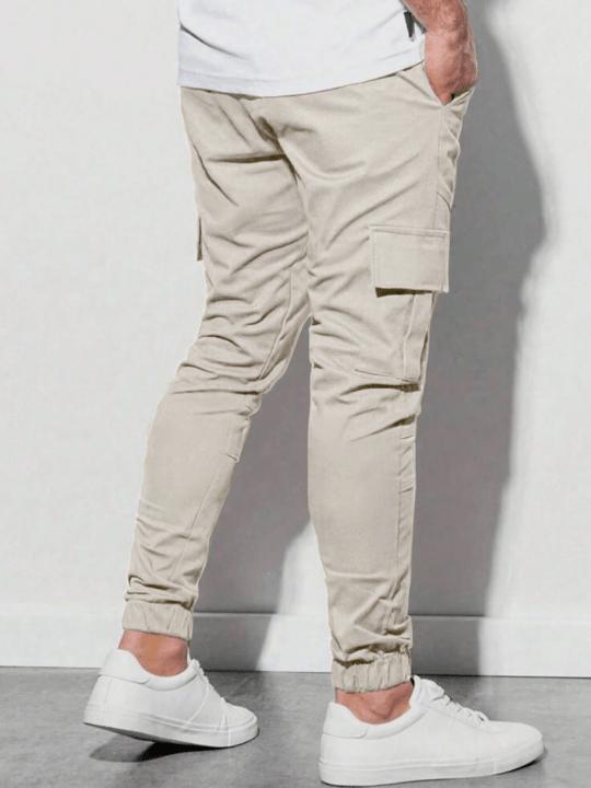 Manfinity EMRG Men Flap Pocket Drawstring Waist Cargo Pants - Lolli World Marketplace