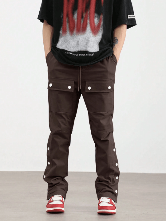 Manfinity EMRG Men Flap Pocket Side Cargo Pants - Lolli World Marketplace
