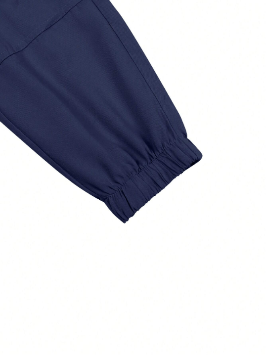 Manfinity EMRG Men Flap Pocket Side Drawstring Waist Cargo Pants - Lolli World Marketplace