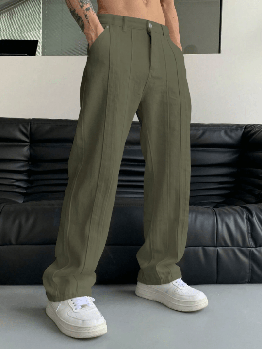 Manfinity EMRG Men Slant Pocket Straight Leg Pants - Lolli World Marketplace