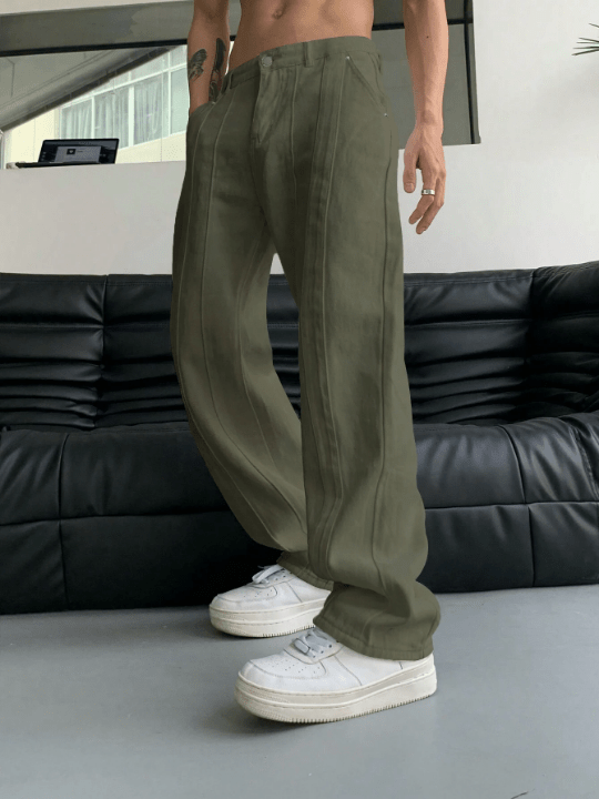Manfinity EMRG Men Slant Pocket Straight Leg Pants - Lolli World Marketplace