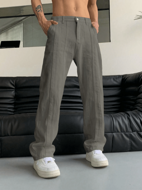 Manfinity EMRG Men Slant Pocket Straight Leg Pants - Lolli World Marketplace