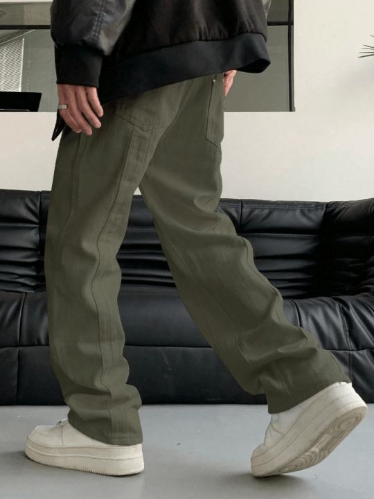 Manfinity EMRG Men Slant Pocket Straight Leg Pants - Lolli World Marketplace