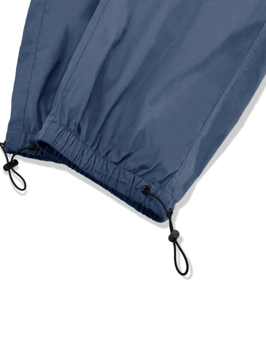 Manfinity EMRG Men Solid Flap Pocket Drawstring Waist Oversized Cargo Pants - Lolli World Marketplace