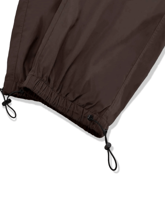 Manfinity EMRG Men Solid Flap Pocket Drawstring Waist Oversized Cargo Pants - Lolli World Marketplace