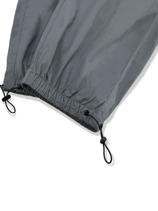 Manfinity EMRG Men Solid Flap Pocket Drawstring Waist Oversized Cargo Pants - Lolli World Marketplace