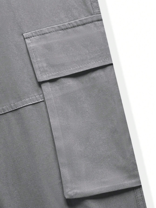 Manfinity Homme Loose Fit Men's Cargo Pants With Flap Pockets And Drawstring Waist - Lolli World Marketplace
