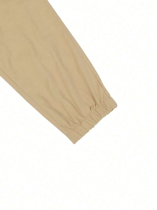 Manfinity Homme Loose Fit Men's Cargo Pants With Flap Pockets And Drawstring Waist - Lolli World Marketplace