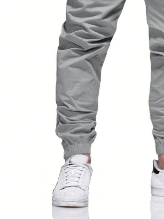Manfinity Homme Loose Fit Men's Drawstring Waist Carrot Pants - Lolli World Marketplace