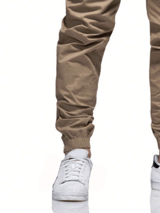 Manfinity Homme Loose Fit Men's Drawstring Waist Slant Pocket Pants - Lolli World Marketplace