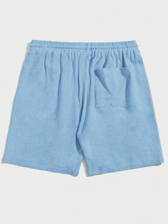 Manfinity Homme Loose Fit Men's Drawstring Waist Solid Shorts - Lolli World Marketplace