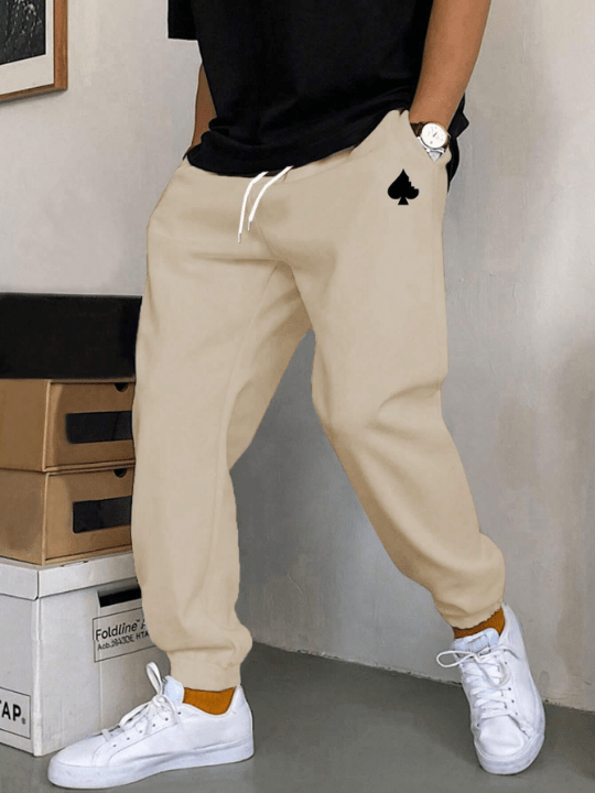Manfinity Homme Loose Fit Men's Graphic Print Sweatpants With Drawstring Waist - Lolli World Marketplace