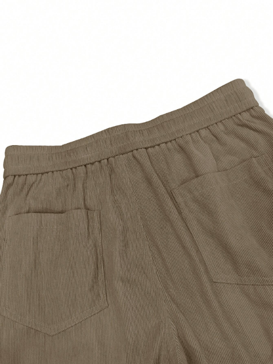 Manfinity Homme Loose - Fit Men's Slant Pocket Straight - Leg Pants - Lolli World Marketplace