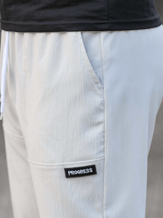 Manfinity Homme Loose - Fitting Men's Straight Leg Pants With Drawstring Waist, Letter Embellished - Lolli World Marketplace