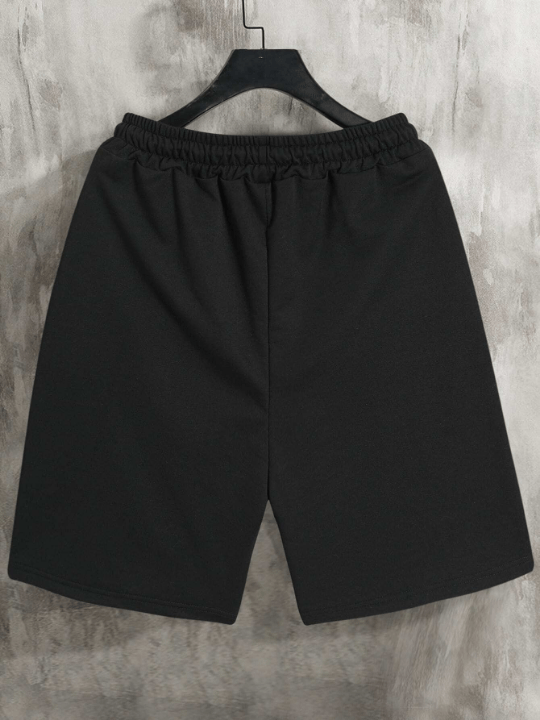 Manfinity Homme Loose Men's Colorblock Letter Patched Detail Shorts With Drawstring Waist - Lolli World Marketplace