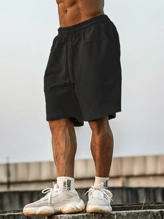 Manfinity Homme Loose Men's Drawstring Waist Wide Leg Shorts - Lolli World Marketplace
