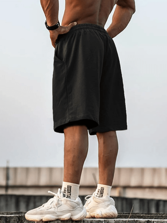 Manfinity Homme Loose Men's Drawstring Waist Wide Leg Shorts - Lolli World Marketplace