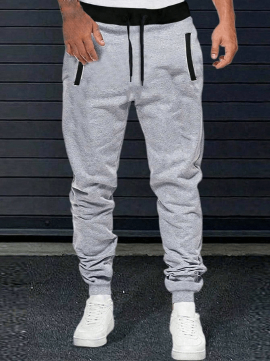 Manfinity Homme Men Contrast Binding Drawstring Waist Sweatpants - Lolli World Marketplace