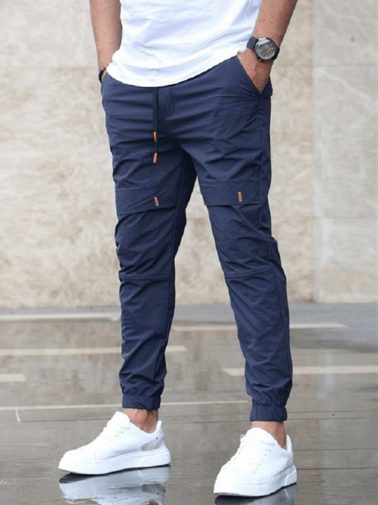 Manfinity Homme Men Drawstring Waist Pants - Lolli World Marketplace