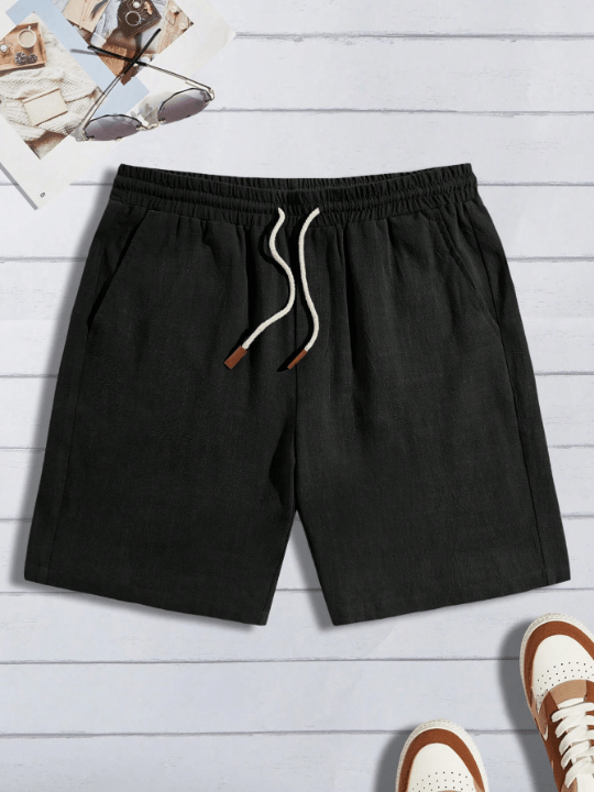 Manfinity Homme Men Drawstring Waist Shorts - Lolli World Marketplace
