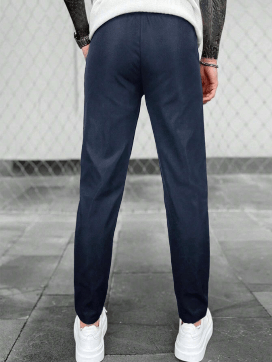 Manfinity Homme Men Drawstring Waist Slant Pocket Pants - Lolli World Marketplace