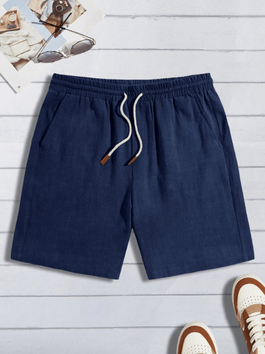 Manfinity Homme Men Drawstring Waist Slant Pocket Shorts - Lolli World Marketplace