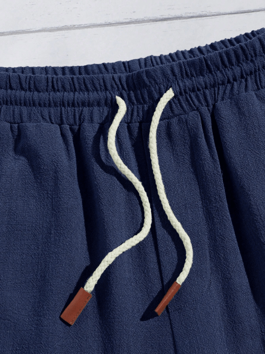 Manfinity Homme Men Drawstring Waist Slant Pocket Shorts - Lolli World Marketplace