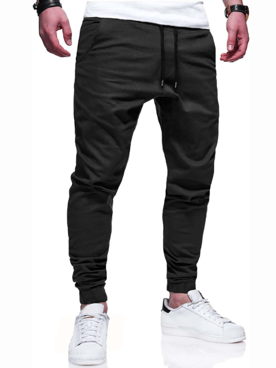 Manfinity Homme Men Drawstring Waist Tapered Pants - Lolli World Marketplace