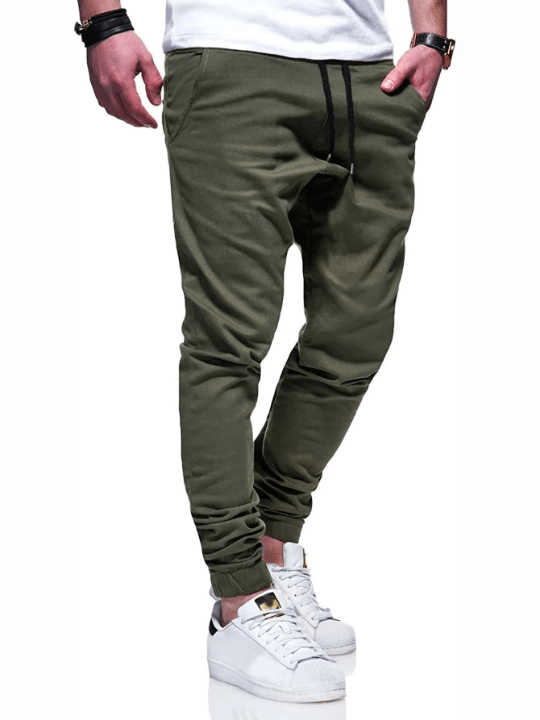 Manfinity Homme Men Drawstring Waist Tapered Pants - Lolli World Marketplace