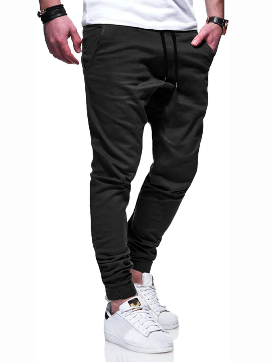 Manfinity Homme Men Drawstring Waist Tapered Pants - Lolli World Marketplace