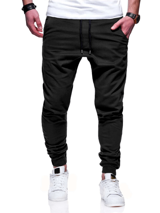 Manfinity Homme Men Drawstring Waist Tapered Pants - Lolli World Marketplace