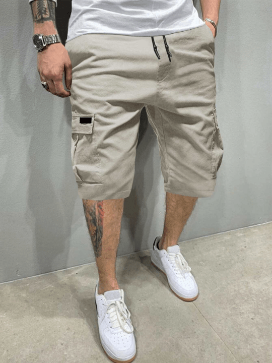 Manfinity Homme Men Flap Pocket Drawstring Oversize Cargo Shorts - Lolli World Marketplace