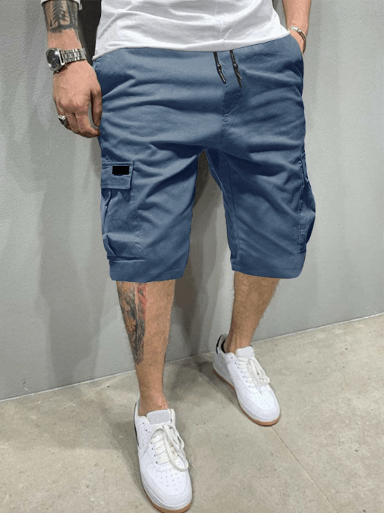 Manfinity Homme Men Flap Pocket Drawstring Oversize Cargo Shorts - Lolli World Marketplace