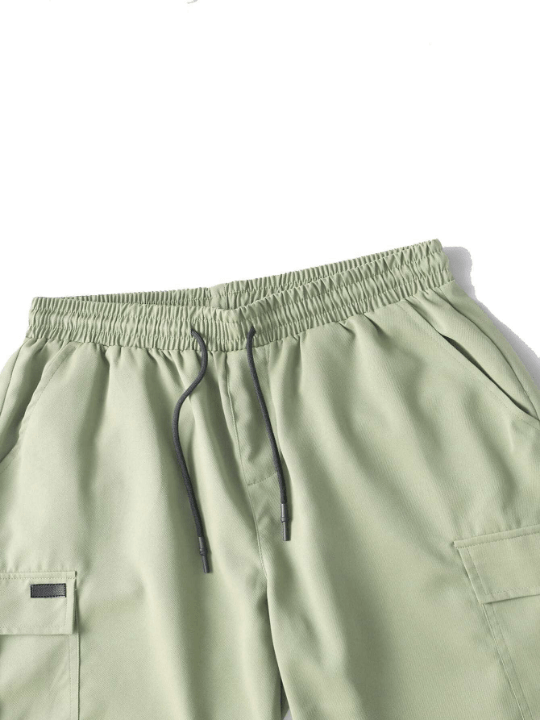Manfinity Homme Men Flap Pocket Drawstring Oversize Cargo Shorts - Lolli World Marketplace