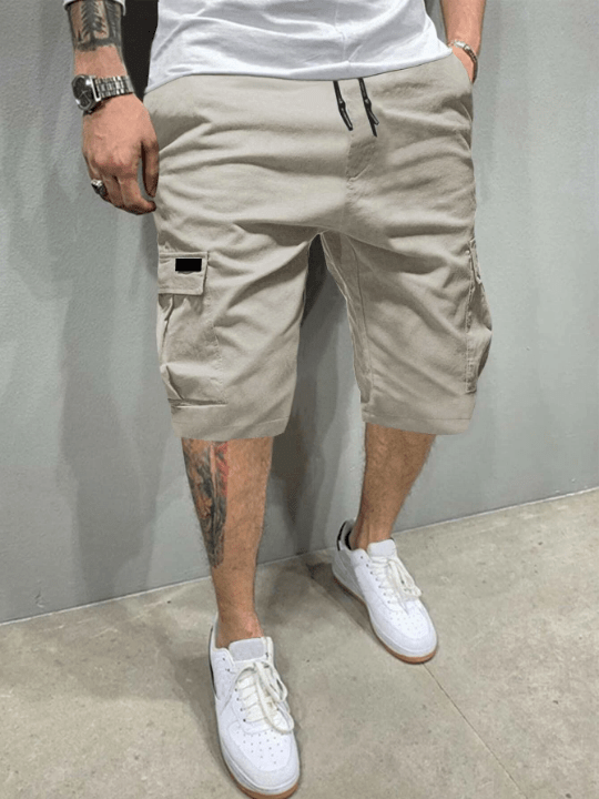 Manfinity Homme Men Flap Pocket Drawstring Oversize Cargo Shorts - Lolli World Marketplace