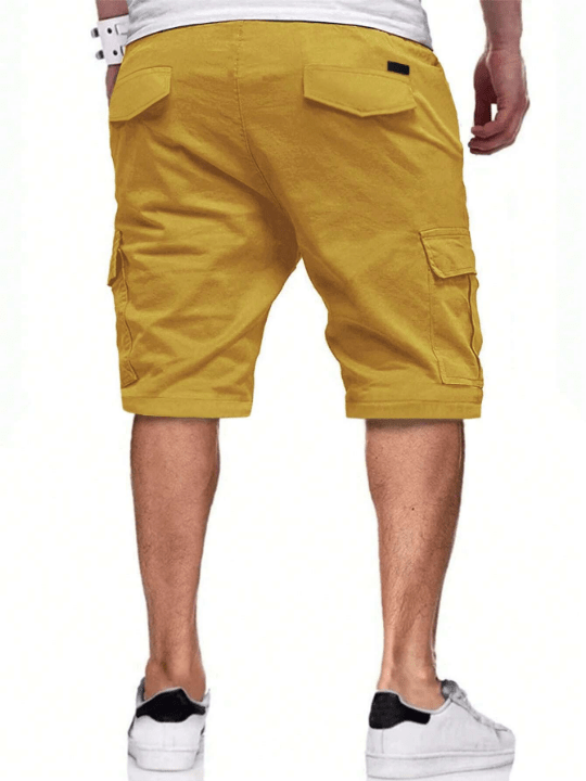 Manfinity Homme Men Flap Pocket Drawstring Waist Oversize Cargo Shorts - Lolli World Marketplace