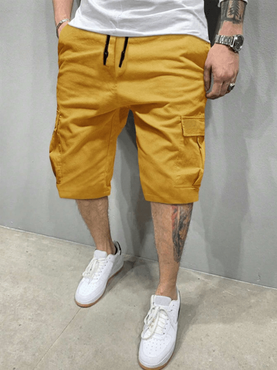 Manfinity Homme Men Flap Pocket Drawstring Waist Oversize Cargo Shorts - Lolli World Marketplace