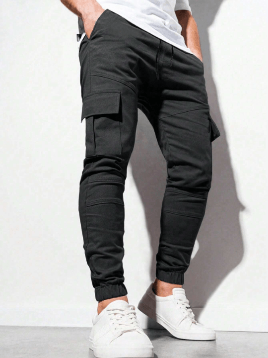 Manfinity Homme Men Flap Pocket Side Cargo Pants - Lolli World Marketplace