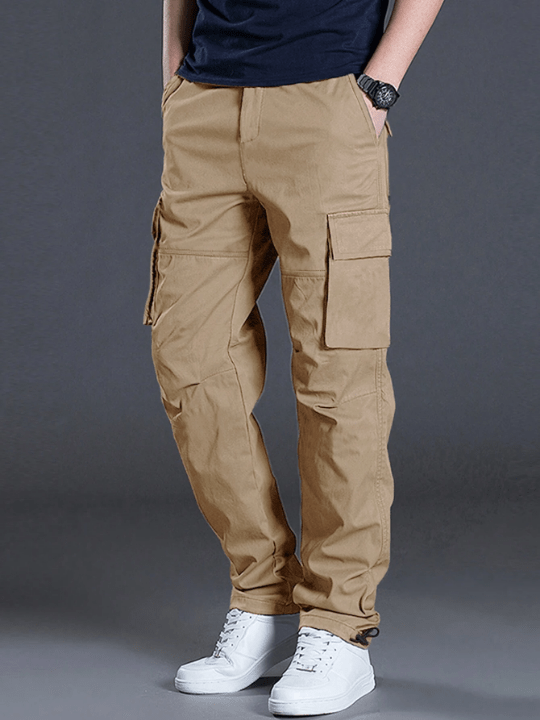 Manfinity Homme Men Flap Pocket Side Drawstring Waist Cargo Pants - Lolli World Marketplace