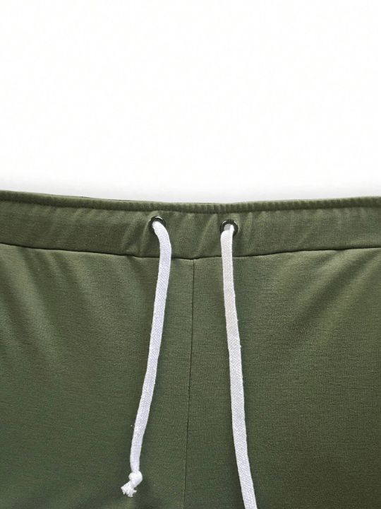 Manfinity Homme Men Letter Graphic Contrast Side Seam Drawstring Waist Sweatpants - Lolli World Marketplace
