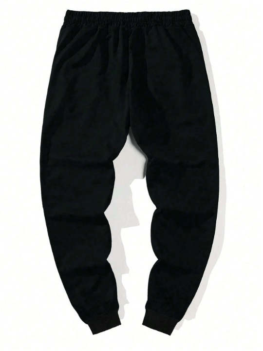 Manfinity Homme Men Letter Graphic Drawstring Waist Sweatpants - Lolli World Marketplace