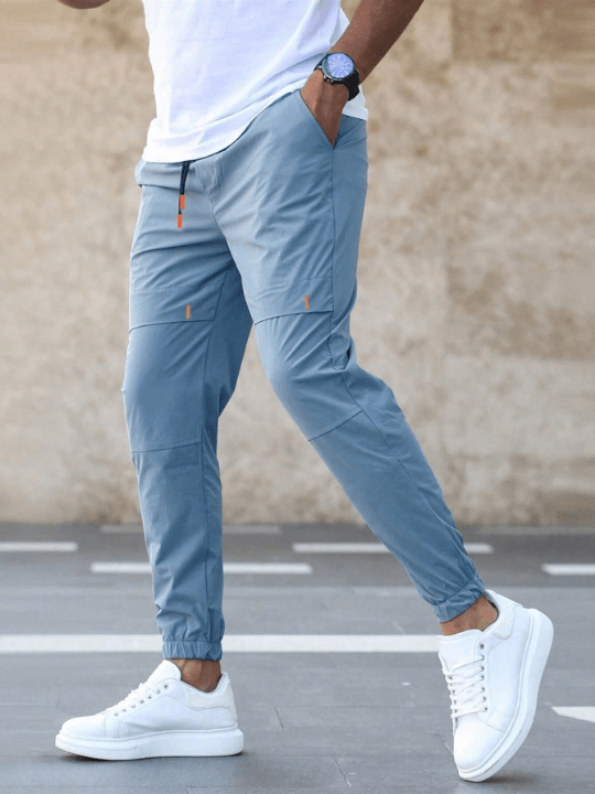 Manfinity Homme Men Slant Pocket Drawstring Waist Pants - Lolli World Marketplace