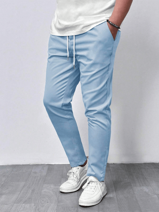 Manfinity Homme Men Slant Pocket Drawstring Waist Pants - Lolli World Marketplace