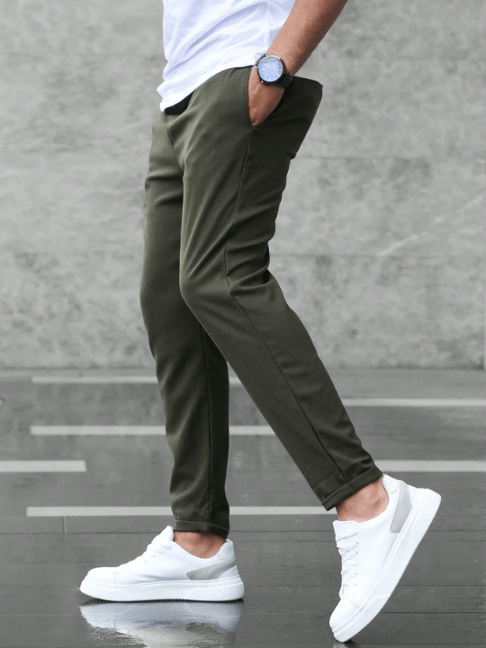 Manfinity Homme Men Slant Pocket Drawstring Waist Pants - Lolli World Marketplace